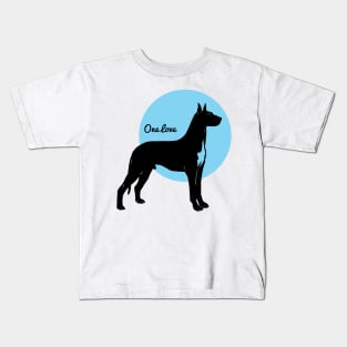 Just a One Love Great Dane Kids T-Shirt